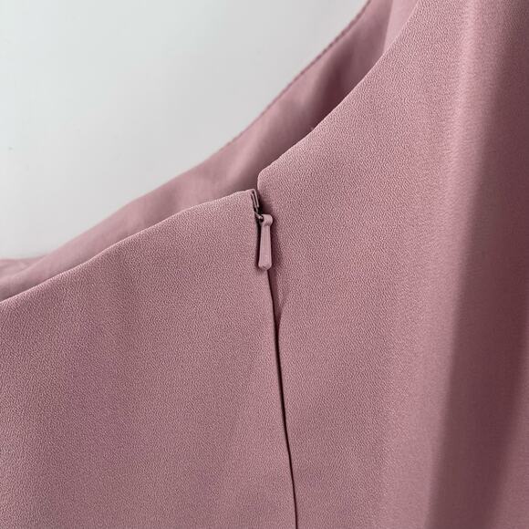 VERA WANG WHITE Gown Dress Size 10 One Shoulder Quartz Formal Wedding Bridesmaid - Picture 10 of 16